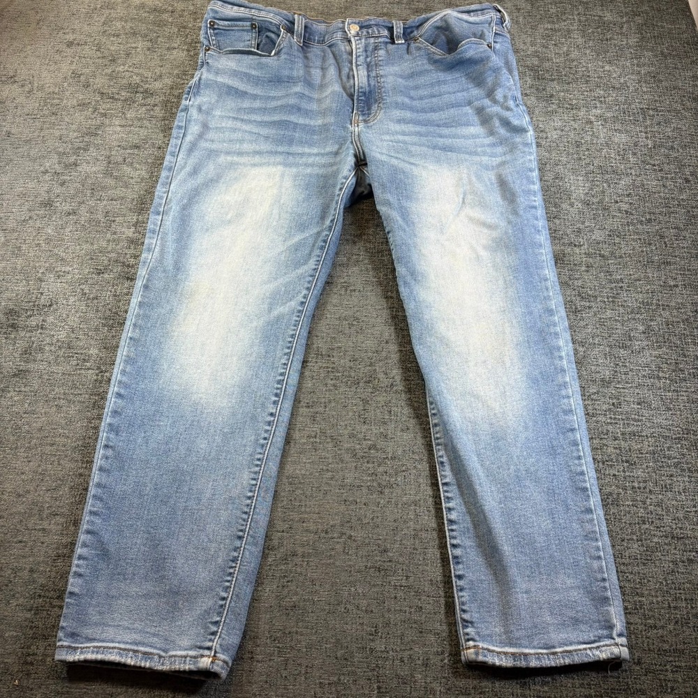 Lucky Brand Athletic Taper Jeans Mens 42x30 Light Wash Blue Denim 1435